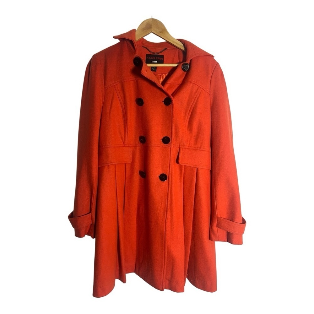 Miss Sixty Vibrant Orange Trench Coat - Vintage Y2K - Size M - Picture 2 of 6